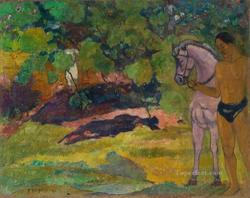En Vanilla Grove El hombre y el caballo Paul Gauguin Pintura al óleo